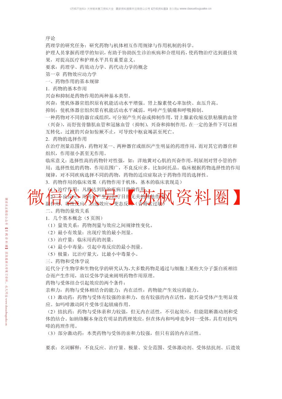 护理药理学